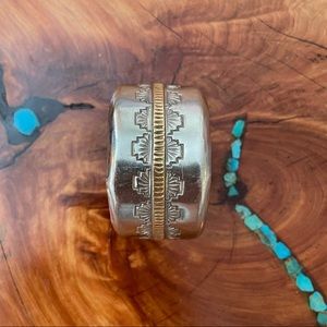 Navajo sterling silver bracelet cuff